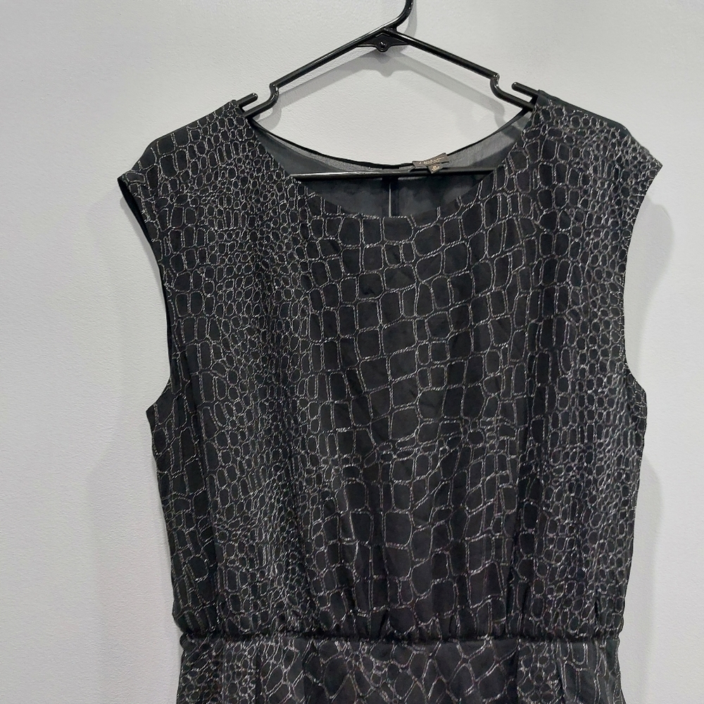 Aritzia Babaton Black Silk Tinsel Dress Medium - Picture 4 of 9